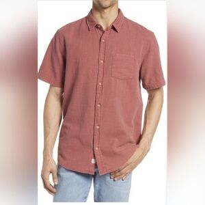 Marine layer Men's Red Short Sleeve Shirt